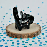 Bat Cat with White Gold Stars